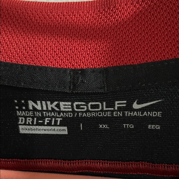 Nike Men's Black and Red Polo Shirt - Picture 2 of 3